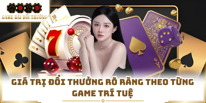 Giá trị đổi thưởng rõ ràng theo từng game trí tuệ 